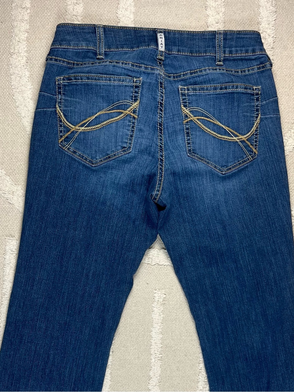 Ariat R.E.A.L. Mid Rise Straight Leg Western Jeans Thick Stitch – Size 31R - Picture 5 of 13